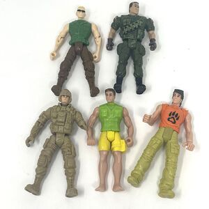 Vintage Chap Mei & Unbranded Action Figures Lot of 5 *FLAWS* 4" Soldier Military